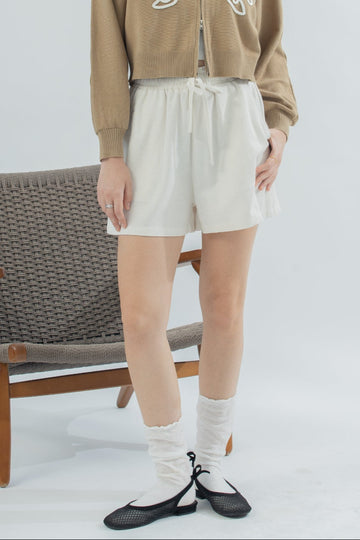 Casual Drawstring Shorts (Bone)