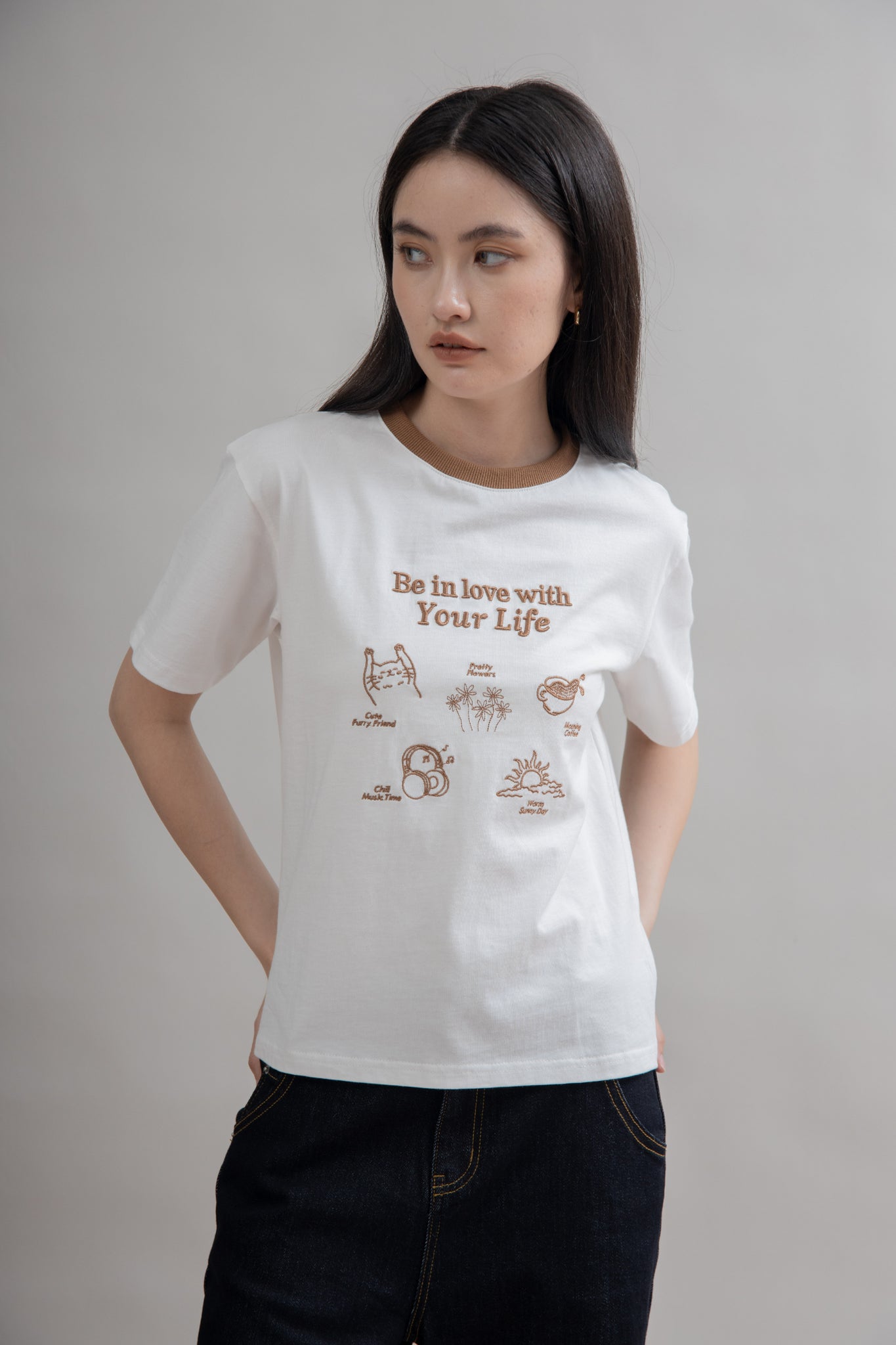 Be In Love With Your Life Tee (Ivory)