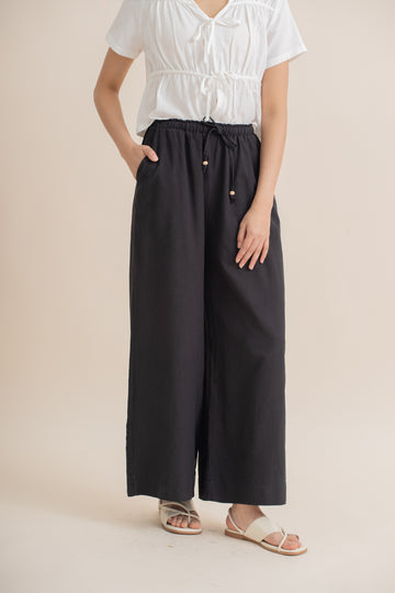 Relax Wide Leg Pants (Black)