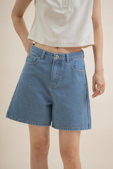 Midway Denim Shorts (Washed Denim)