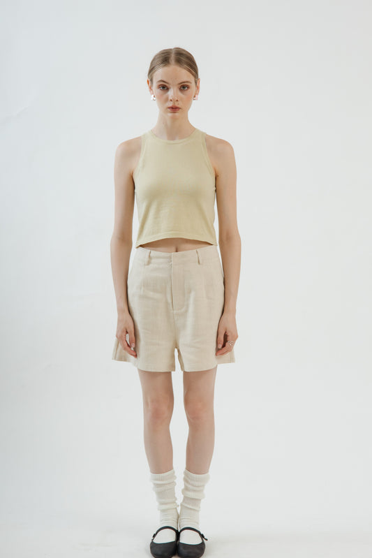 Sleeveless Knit Top (Avocado)