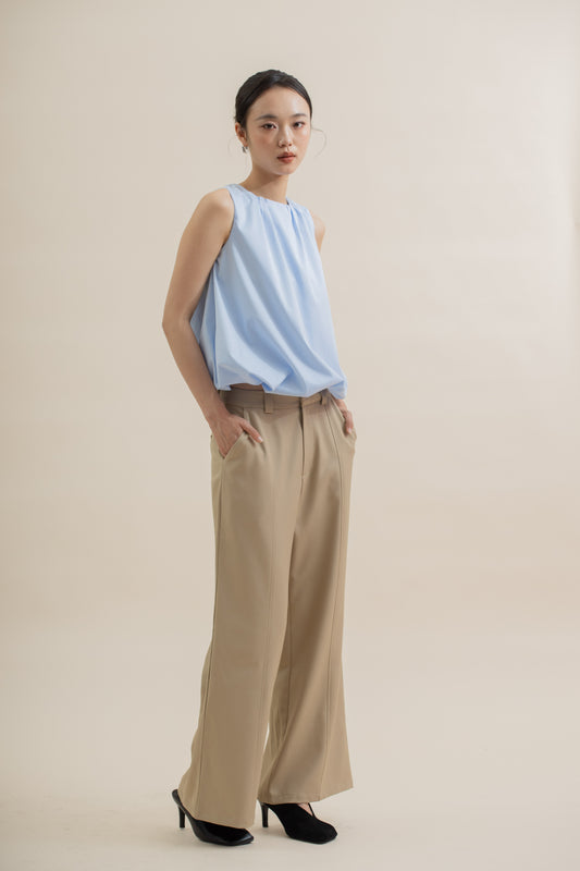 Aeris Two Way Sleeveless Puffy Top (Pastel Blue)