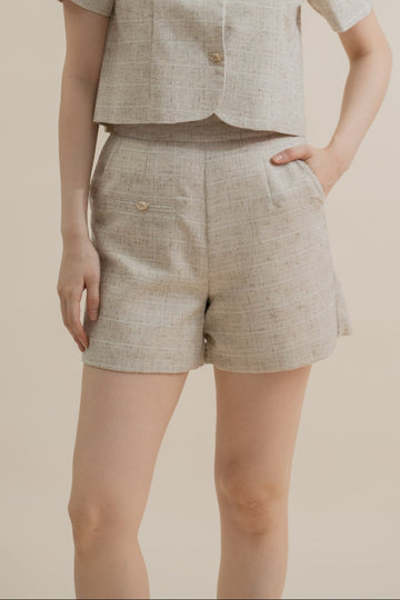 Mirelle Pocket Shorts (Khaki Grey Mix)