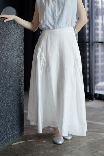 Swan Flare Long Skirt (Ivory)