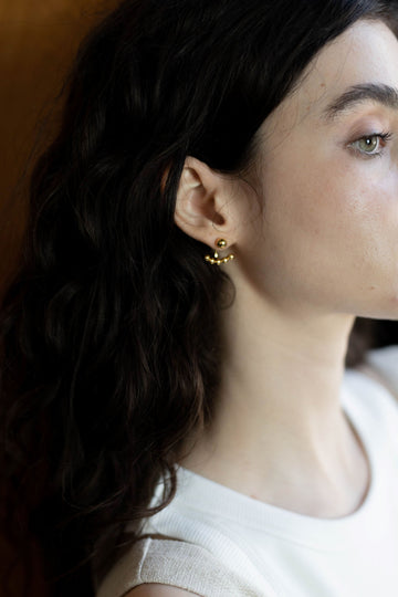 Mini Beadline Earrings (Gold)