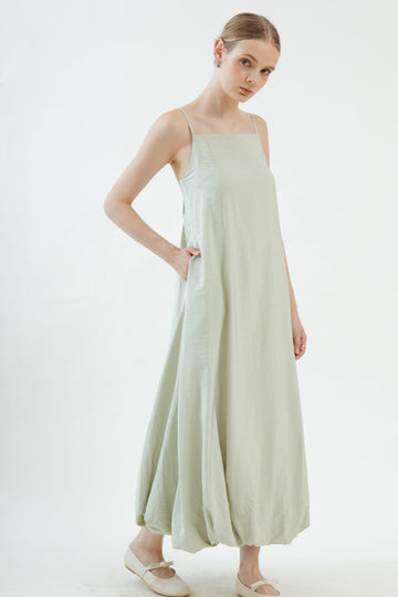 Strappy Balloon Dress (Green)