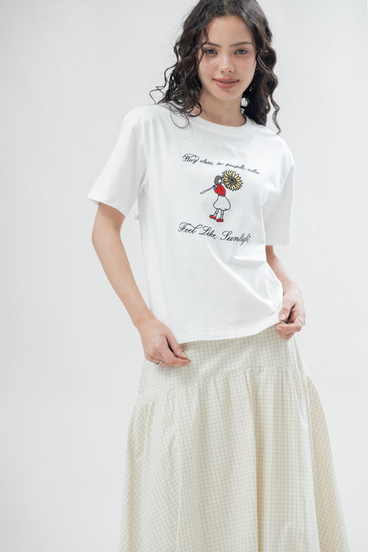 SHOPLOOOH Feel Like Sunlight Tee (Ivory)